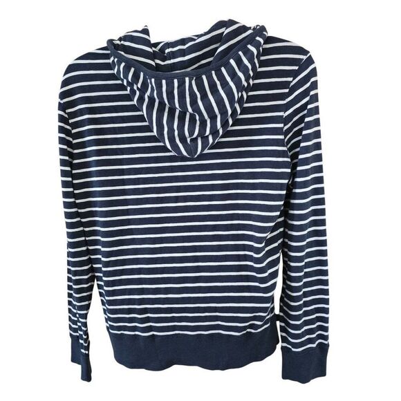 J. Crew Striped Hooded Pullover Sweatshirt Medium preppy outdoor   party school - Picture 2 of 8